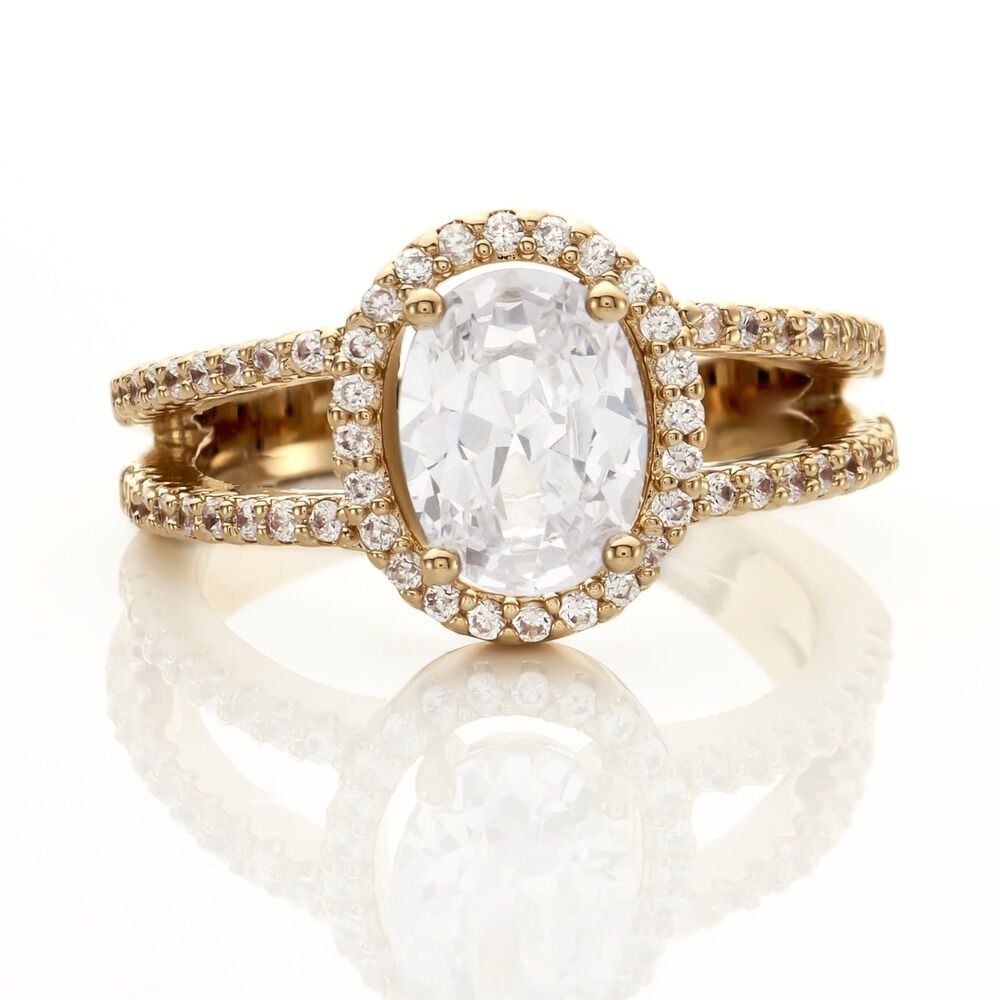 Bague Myriama Plaqué Or Jaune Oxyde De Zirconium - Solitaires Femme | Marc Orian