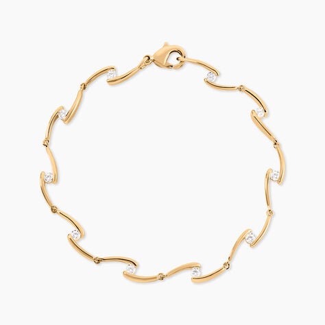 Bracelet Ayda Plaqu&eacute; Or Jaune Oxyde De Zirconium - Bracelets cha&icirc;nes Femme | Marc Orian
