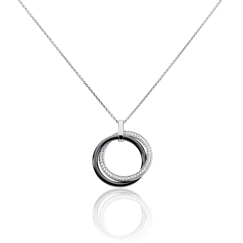 Collier Tania Argent Blanc Céramique Et Oxyde De Zirconium - Colliers avec pierres Femme | Marc Orian