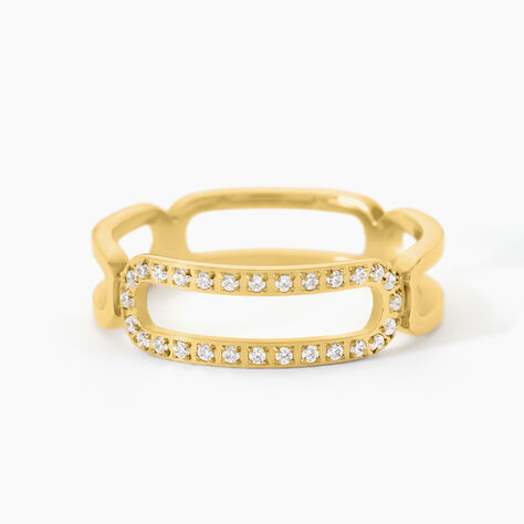 Bague Jannig Acier Jaune Oxyde De Zirconium - Bijoux fantaisie Femme | Marc Orian