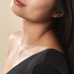 Cha&icirc;ne Ixia Maille Gourmette Diamantee Or Jaune - Chaines Femme | Marc Orian