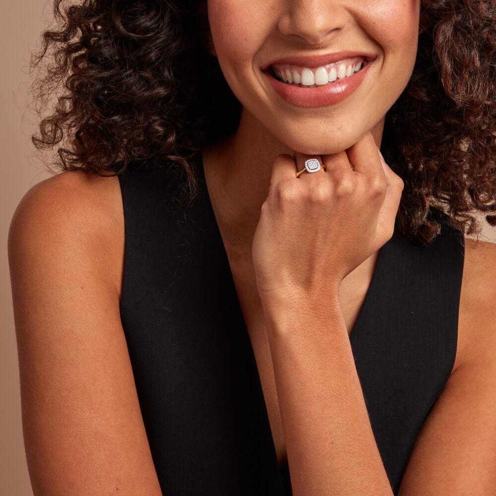 Bague Naveen Ld Or Jaune Diamant Synthétique - Bagues avec pierre Femme | Marc Orian