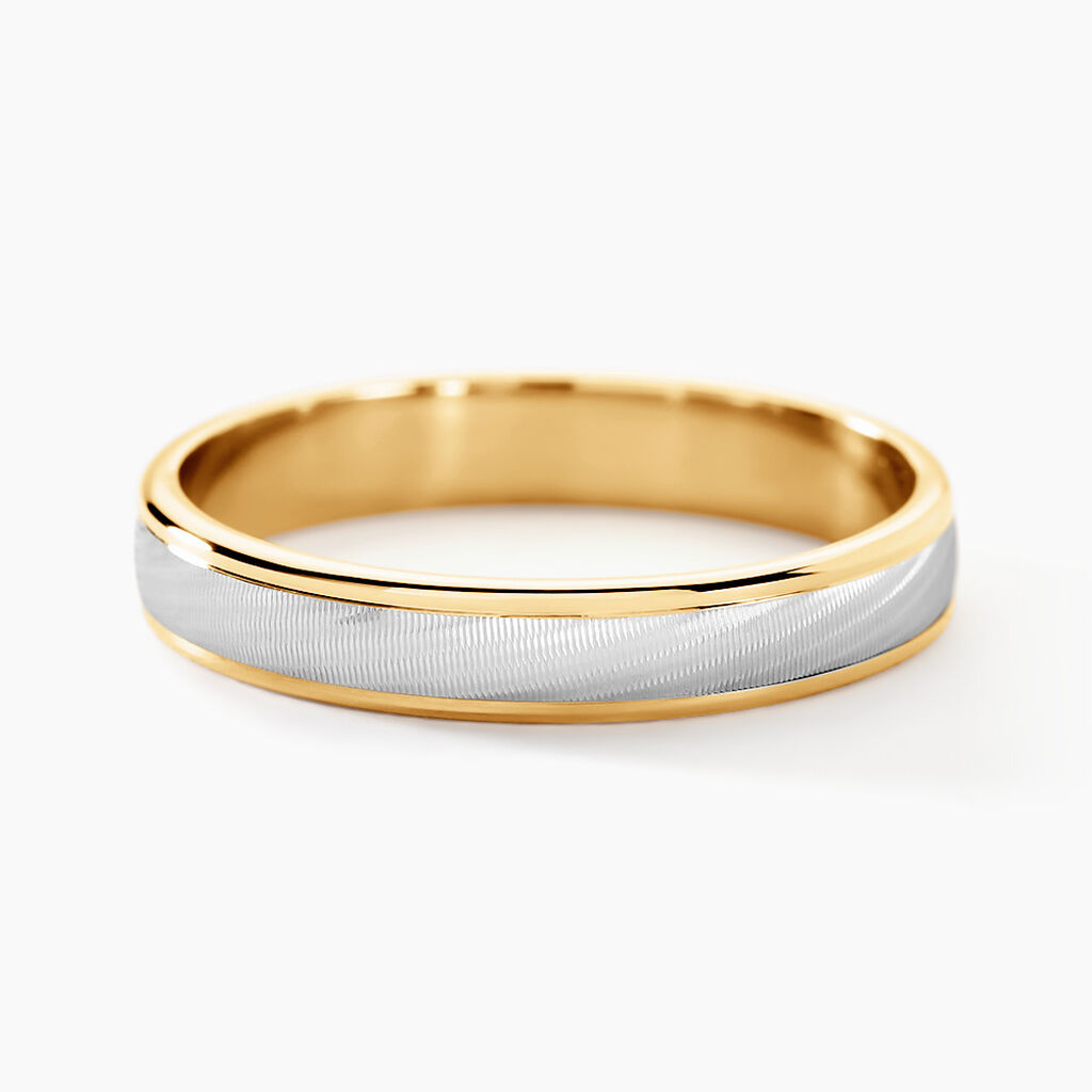 Alliance Effet Mat Or Bicolore - Alliances duo Unisex | Marc Orian
