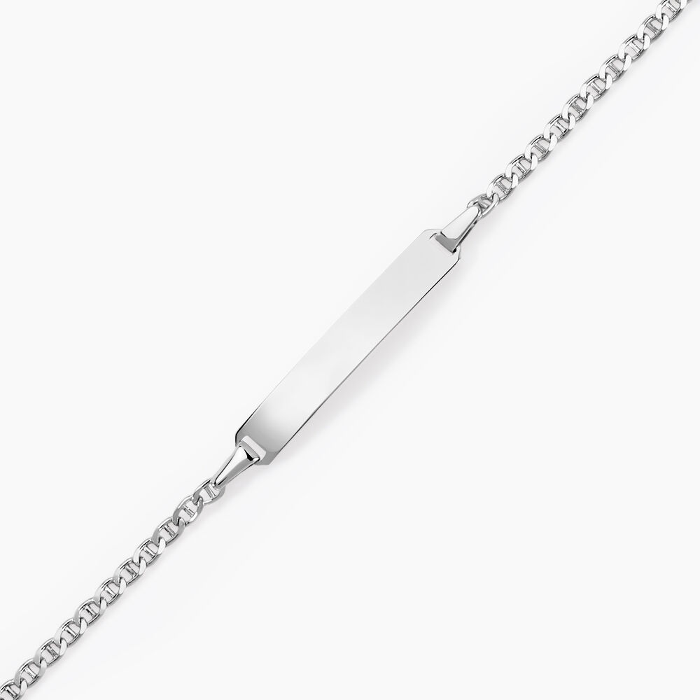 Bracelet Identite Bebe Or Blanc Faniela - Gourmettes Enfant | Marc Orian