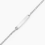 Bracelet Identite Bebe Or Blanc Faniela - Gourmettes Enfant | Marc Orian