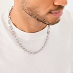 Collier M&eacute;tal Acier Argent&eacute; - Colliers fantaisie Homme | Marc Orian
