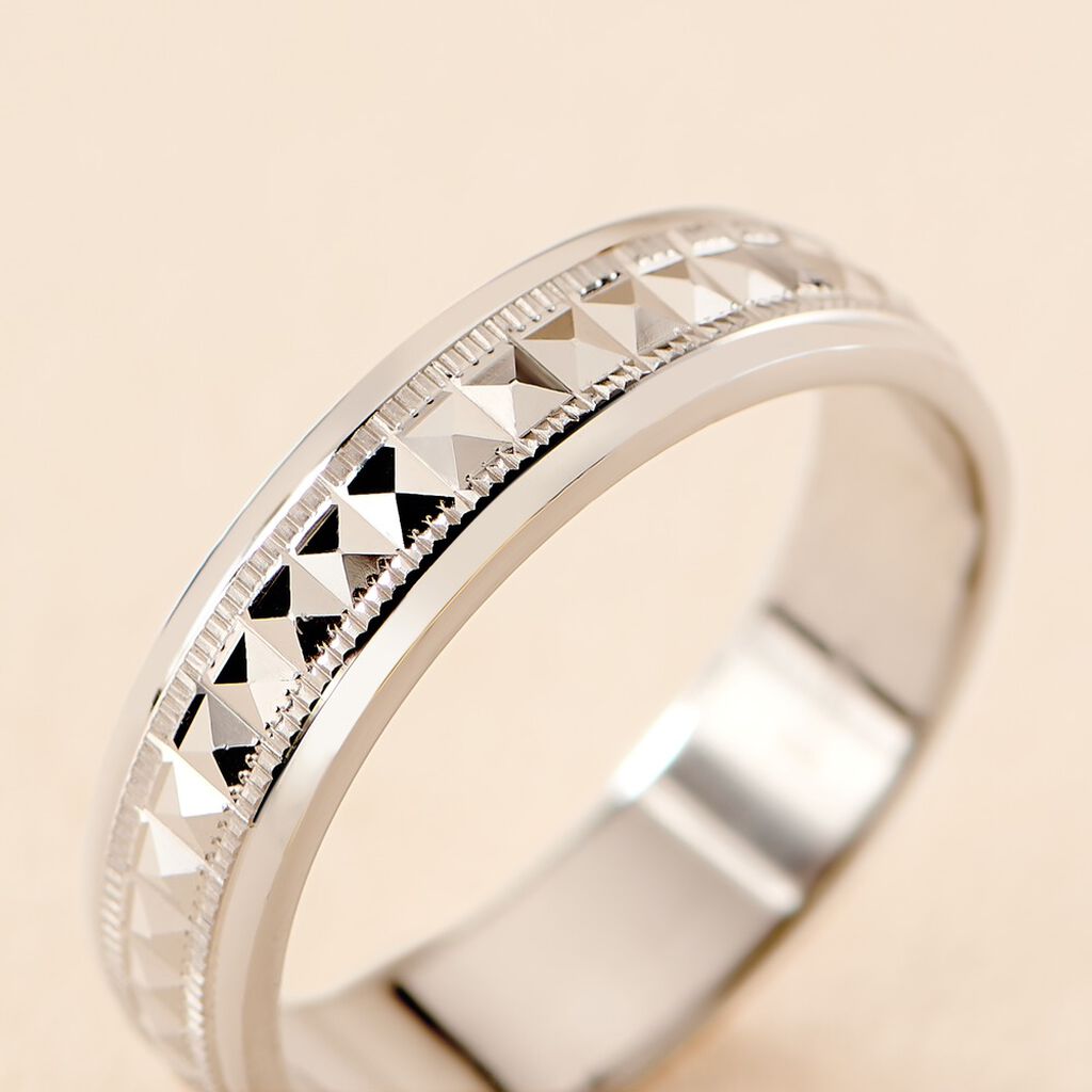 Alliance Mathieu Argent Blanc - Alliances Homme | Marc Orian