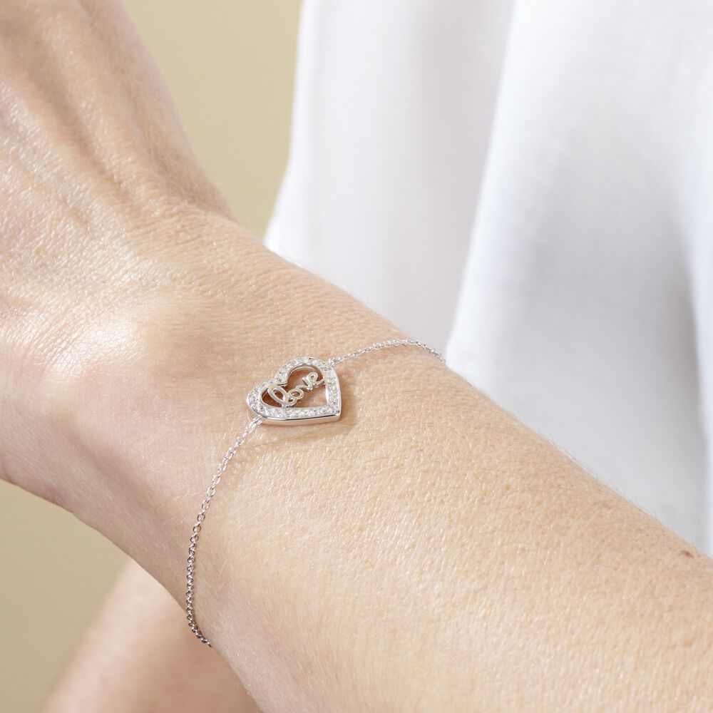 Bracelet Elansa Argent Blanc Oxyde De Zirconium - Bracelets chaînes Femme | Marc Orian