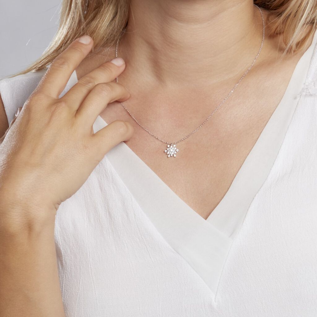 Collier Effie Argent Blanc Oxyde De Zirconium - Colliers Femme | Marc Orian