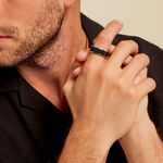 Bague Black Love Acier Bicolore - Bijoux fantaisie Homme | Marc Orian