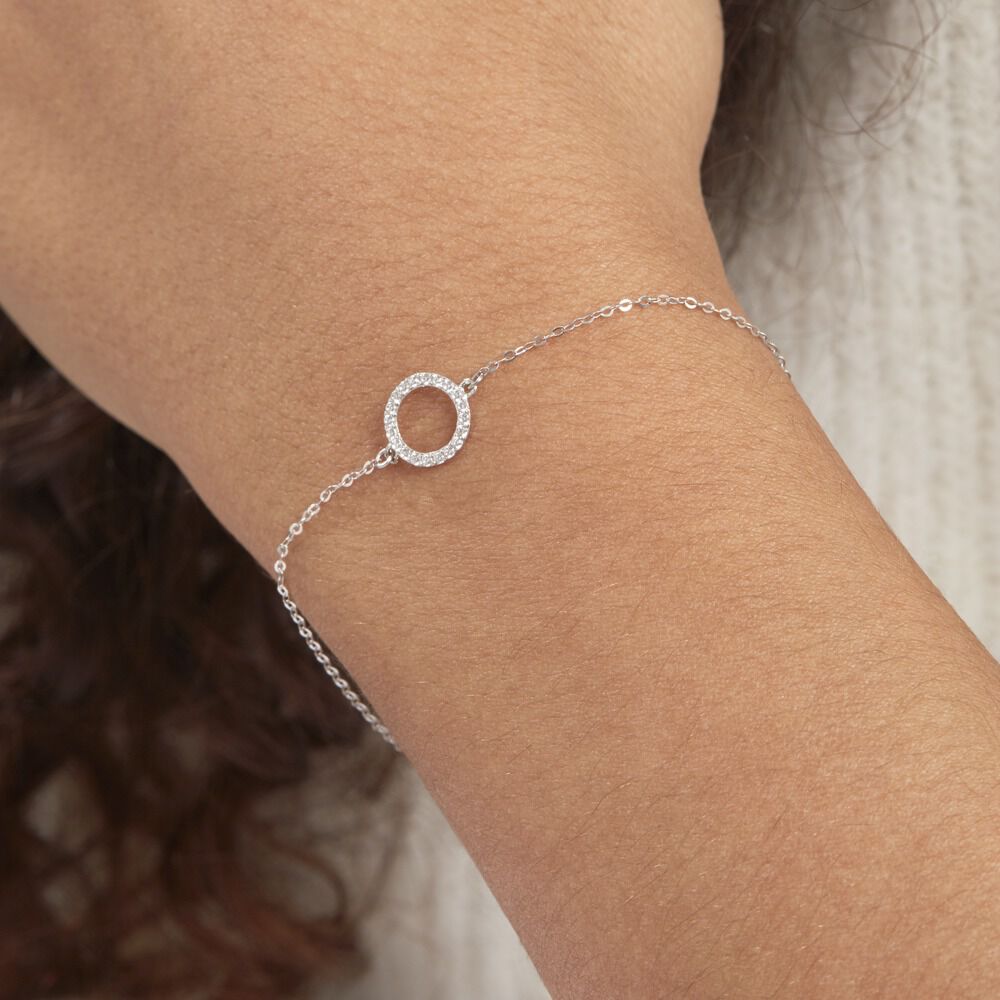 Bracelet Lim Or Blanc Oxyde De Zirconium - Bracelets chaînes Femme | Marc Orian