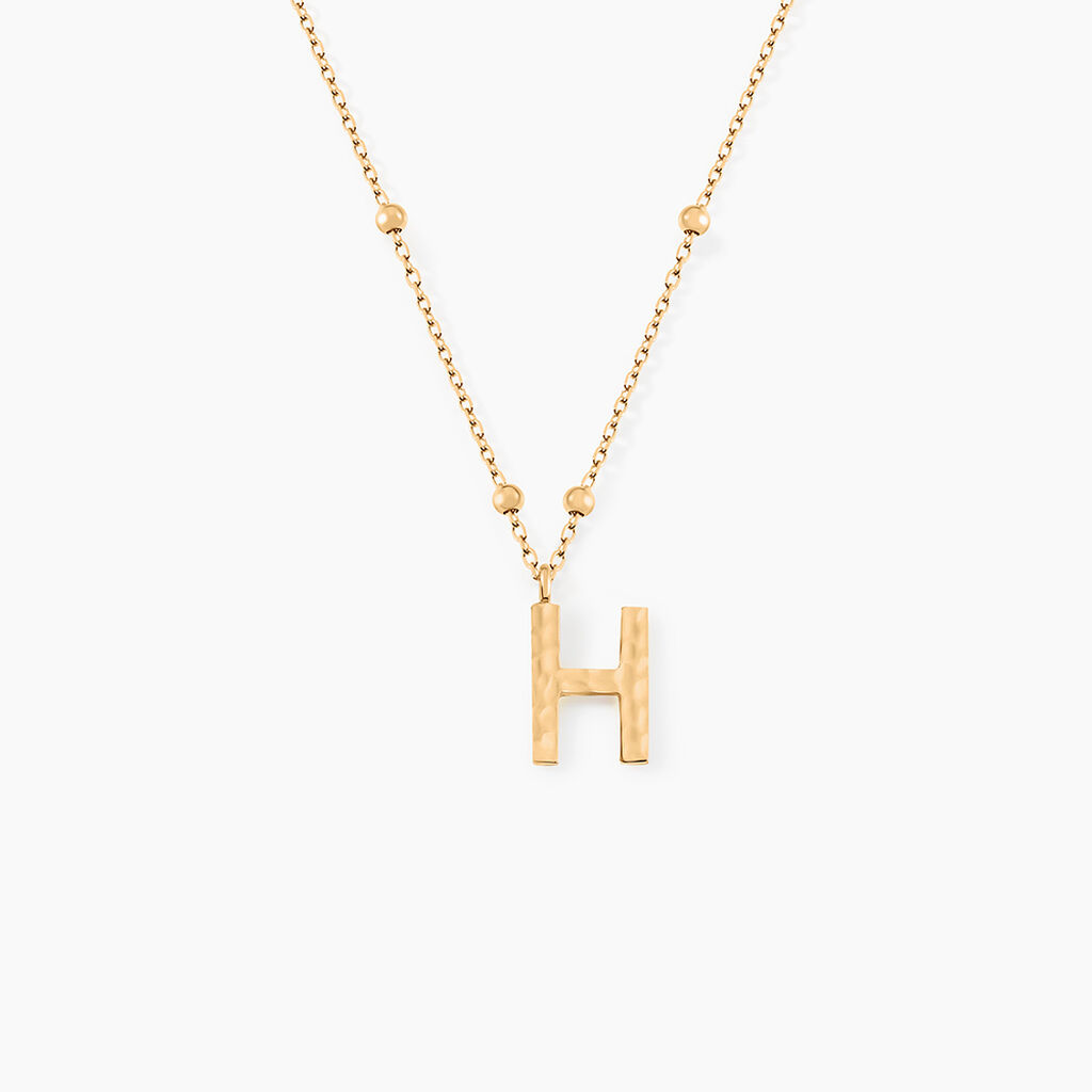 Collier Plaqu&eacute; Or Jaune Lettra - Colliers ete Femme | Marc Orian