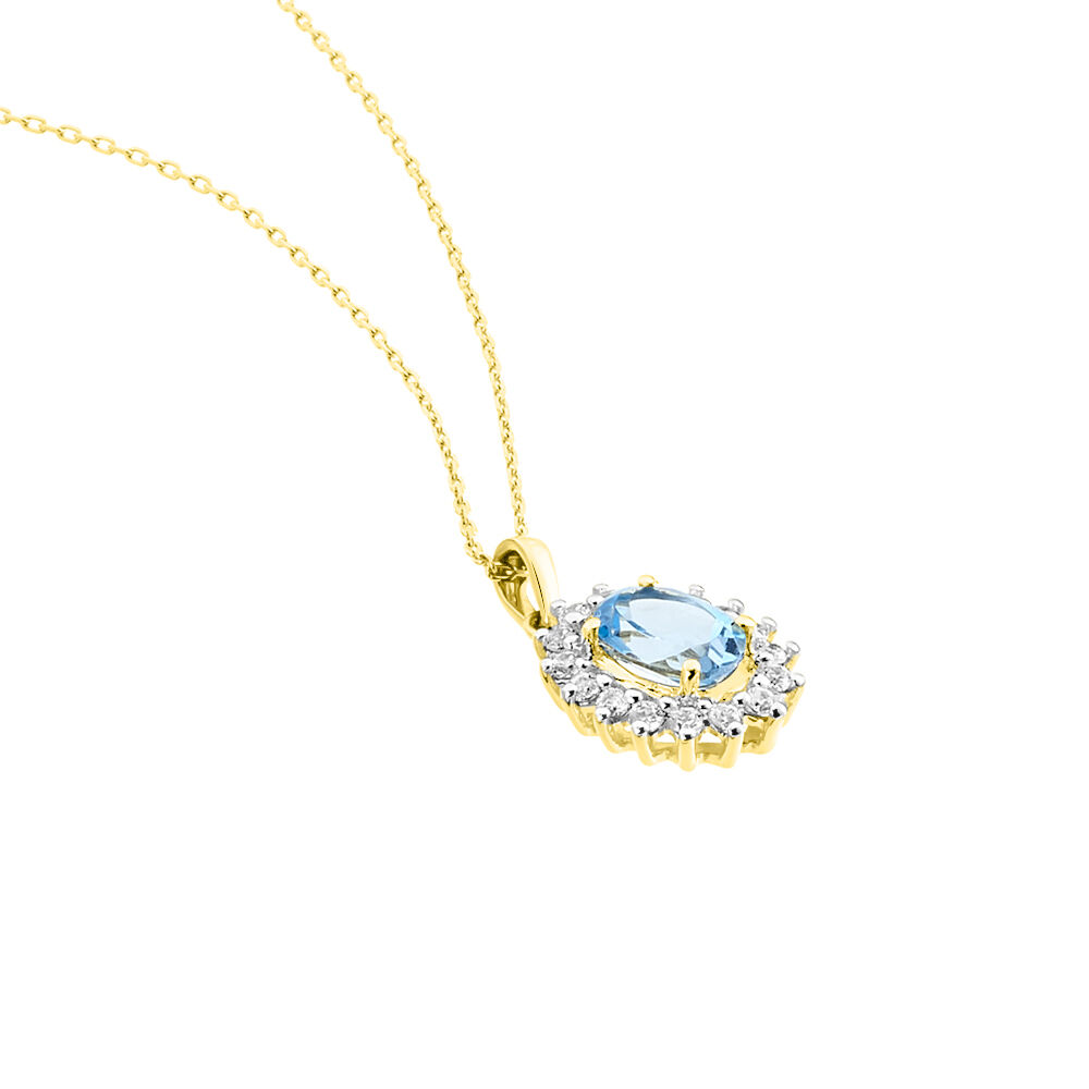 Collier Allande Or Jaune Topaze Et Oxyde De Zirconium - Colliers avec pierres Femme | Marc Orian