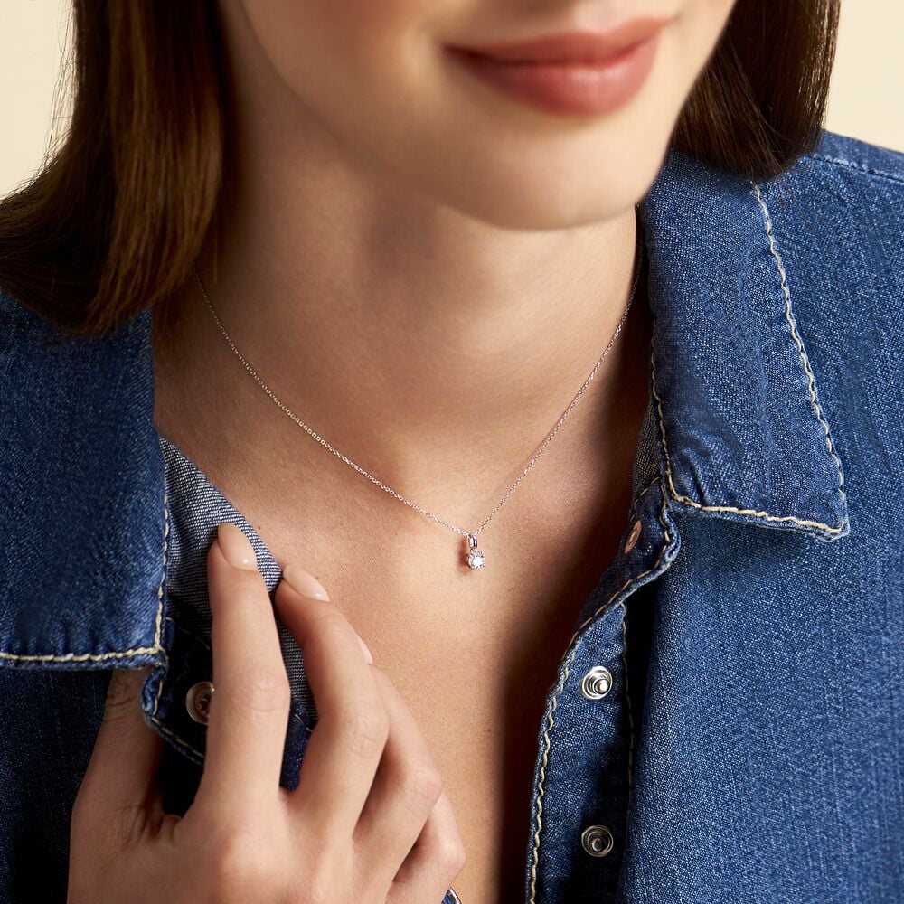 Pendentif Aphrodite Or Blanc Diamant - Pendentifs Femme | Marc Orian