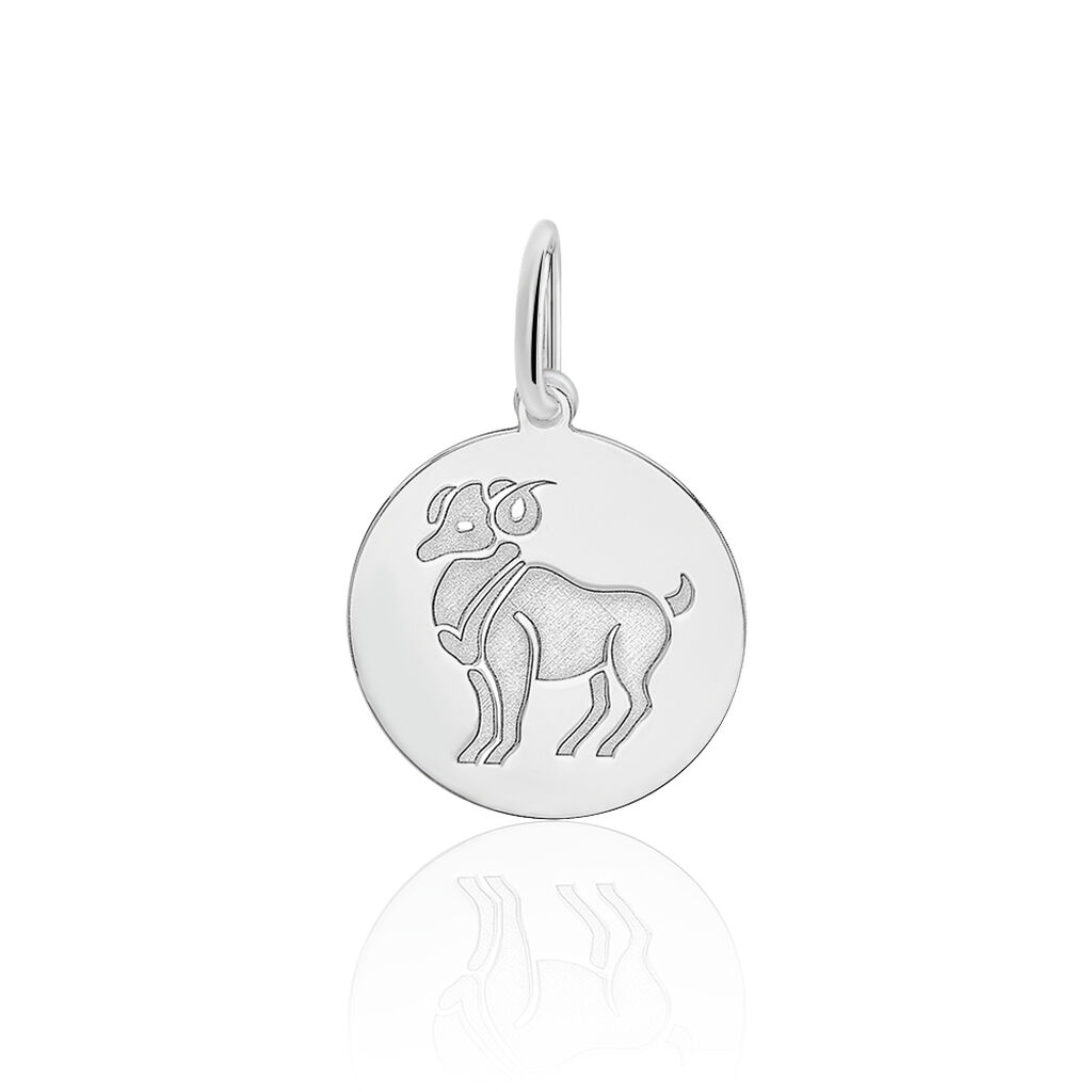Pendentif Zodiaque Rond Argent Blanc - Bijoux personnalisés Famille | Marc Orian