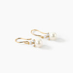 Boucles D'oreilles Pendantes Taissia Or Jaune Perle De Culture - Boucles d'oreilles mariage Femme | Marc Orian