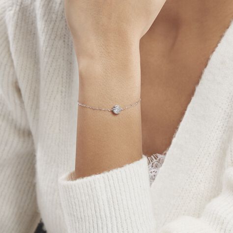 Bracelet Jaclyn Argent Blanc Oxyde De Zirconium - Bracelets chaînes Femme | Marc Orian