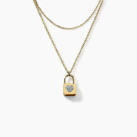 Collier Eva Acier Jaune Cristal - Colliers avec pierres Femme | Marc Orian