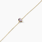 Bracelet Goutte Or Jaune Am&eacute;thyste - Bracelets cha&icirc;nes Femme | Marc Orian