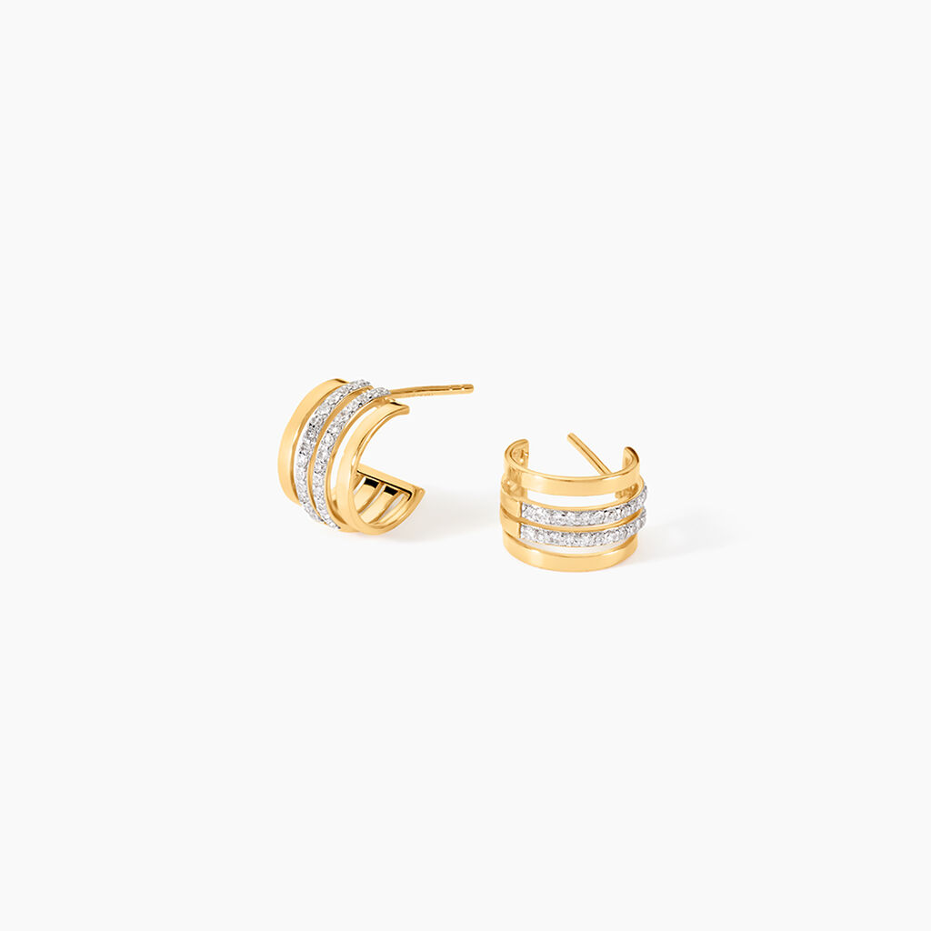 Cr&eacute;oles Jibril Or Jaune Diamant - Cr&eacute;oles Femme | Marc Orian