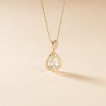 Collier Brigita Plaqu&eacute; Or Jaune Oxyde De Zirconium - Colliers avec pierres Femme | Marc Orian