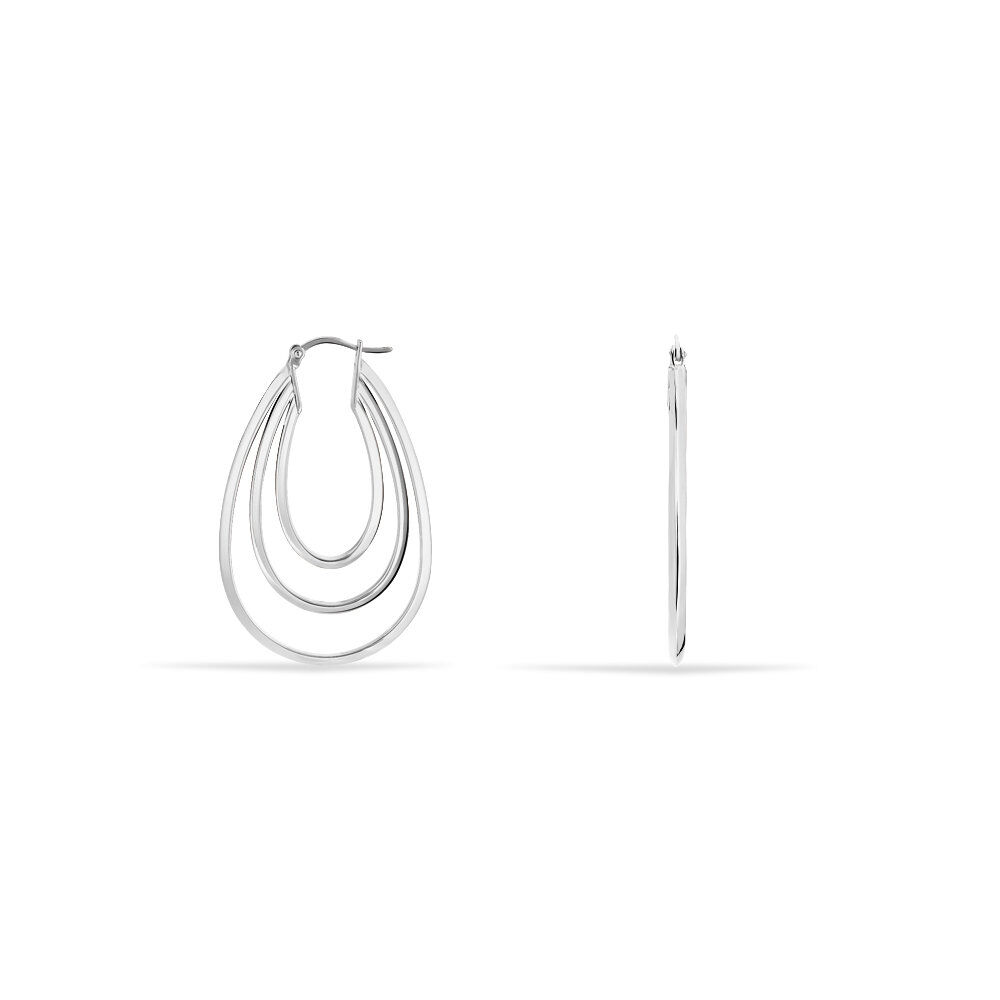 Cr&eacute;oles Aglae Acier Blanc - Cr&eacute;oles Femme | Marc Orian