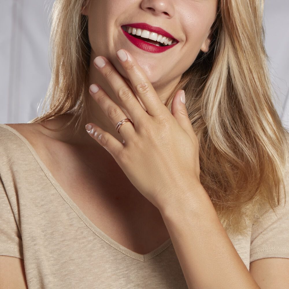 Bague Jessie Argent Rose Oxyde De Zirconium - Bagues avec pierre Femme | Marc Orian