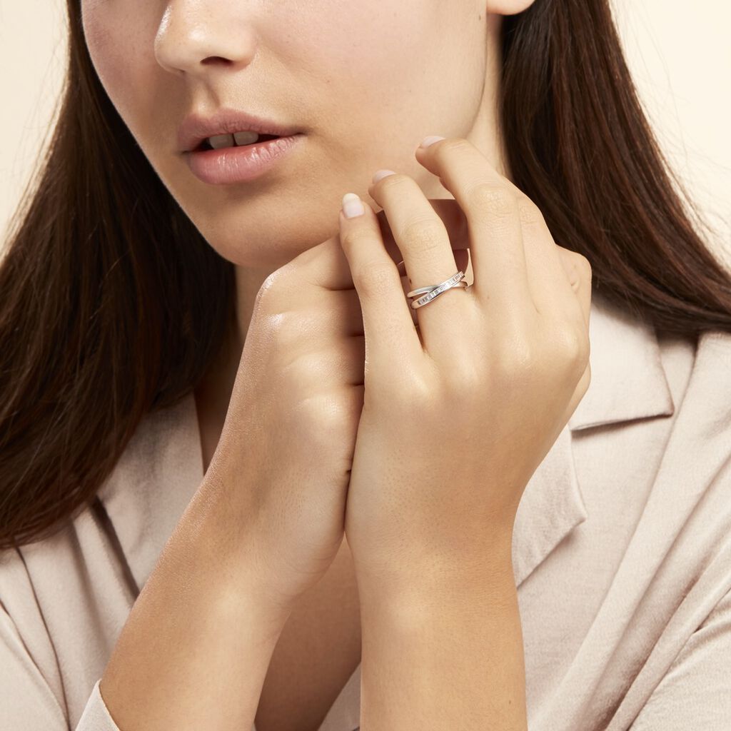 Bague Anelyse Or Blanc Oxyde De Zirconium - Bagues Femme | Marc Orian