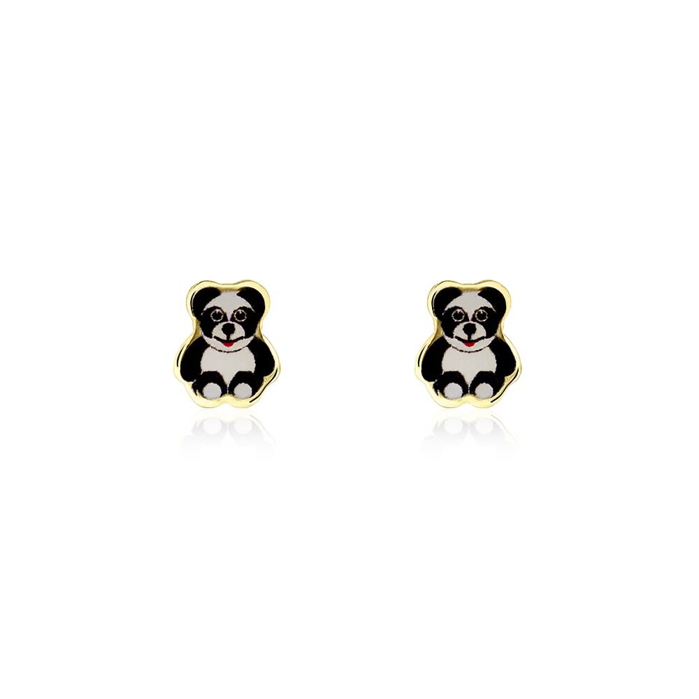 Boucles D'oreilles Puces Ourson Or Jaune - Puces Enfant | Marc Orian