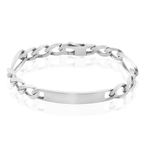 Bracelet Identité Vivian Maille Alternee 1/3 Argent Blanc - Gourmettes Homme | Marc Orian