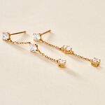 Boucles D'oreilles Pendantes Ethere Or Jaune Oxyde De Zirconium - Pendantes Femme | Marc Orian