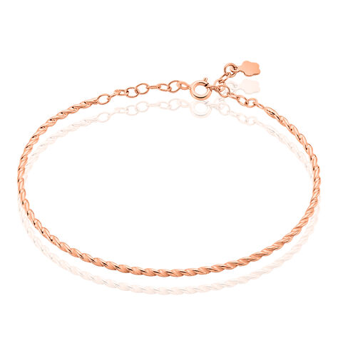 Bracelet Jonc Twist Argent Rose - Bracelets fantaisie Femme | Marc Orian