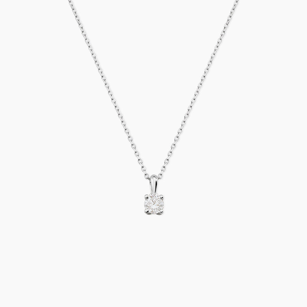Collier Aphrodite Or Blanc Diamant Synthetique - Colliers avec pierres Femme | Marc Orian