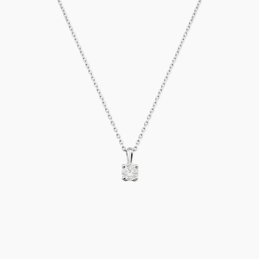 Collier Aphrodite Or Blanc Diamant Synthetique - Colliers avec pierres Femme | Marc Orian