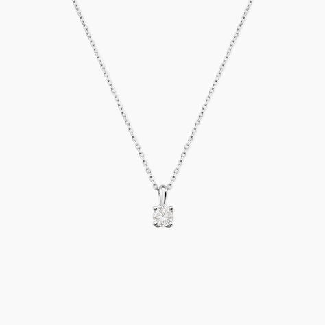 Collier Aphrodite Or Blanc Diamant Synthetique - Colliers avec pierres Femme | Marc Orian
