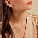 Collier Edline Or Jaune et Argent Blanc Oxyde De Zirconium - Colliers avec pierres Femme | Marc Orian