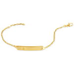 Bracelet Identit&eacute; Gaspardine Maille For&ccedil;at Or Jaune - Gourmettes Enfant | Marc Orian