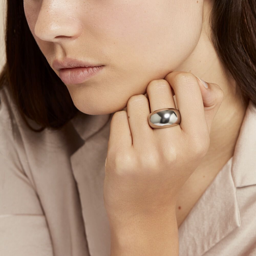 Bague Cleoria Acier Blanc -  Femme | Marc Orian
