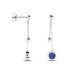 Boucles D'oreilles Pendantes Franzine Argent Blanc Lapis Lazulis - Pendantes Femme | Marc Orian
