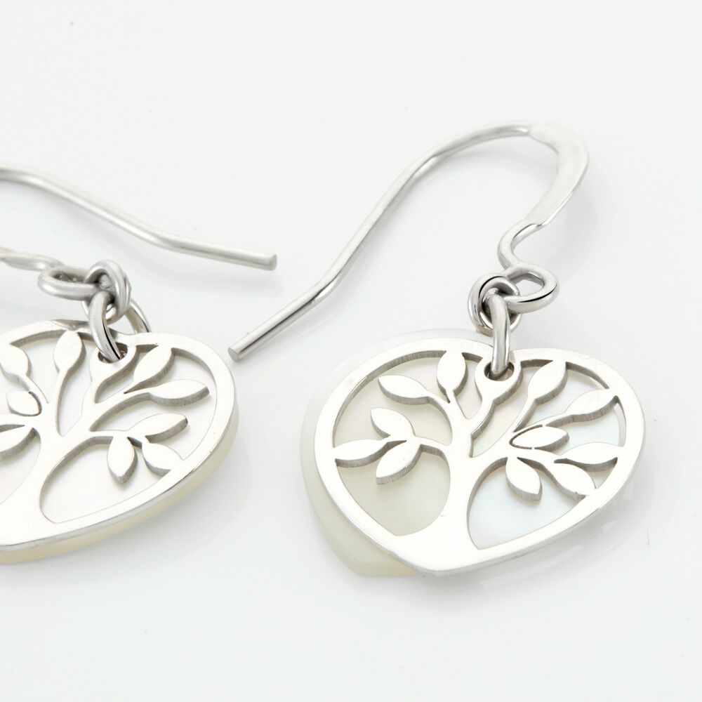 Boucles D'oreilles Pendantes Argent Blanc Vitto Nacres - Pendantes Femme | Marc Orian