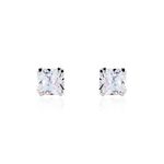 Boucles D'oreilles Puces Or Blanc Doreen Oxydes De Zirconium - Puces Famille | Marc Orian