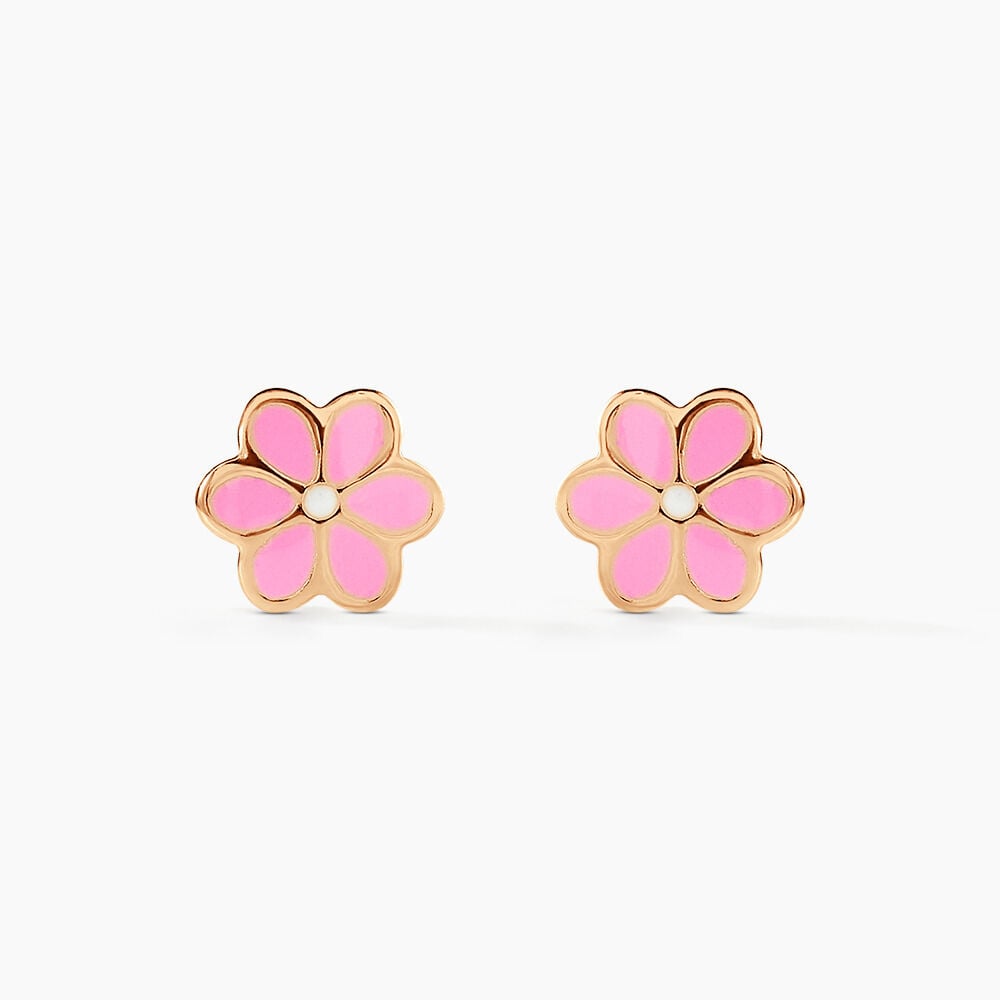 Boucles D'oreilles Puces Or Jaune Talia Email - Puces Enfant | Marc Orian