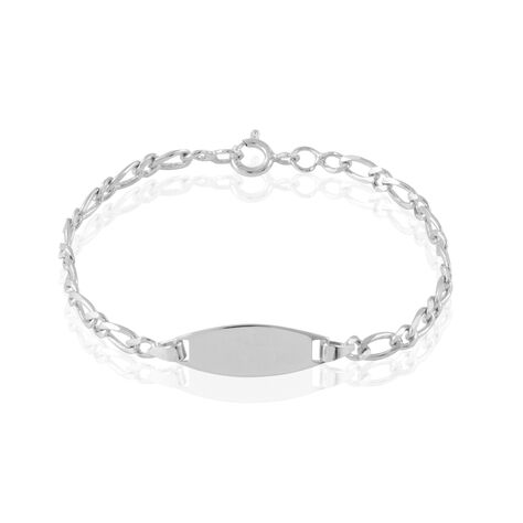 Bracelet Identit&eacute; Anilo Argent Blanc - Gourmettes Enfant | Marc Orian