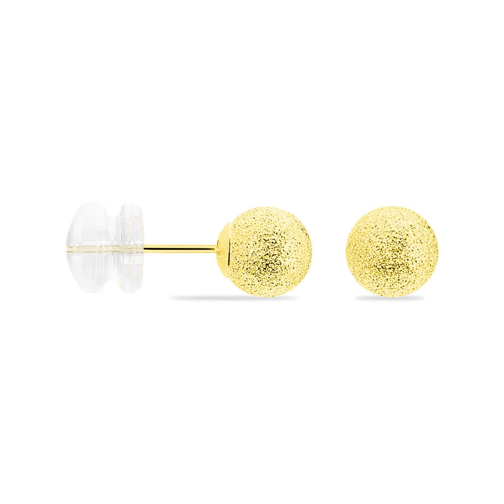 Boucles D'oreilles Puces Fidelia Boule Sablee Or Jaune - Puces Femme | Marc Orian
