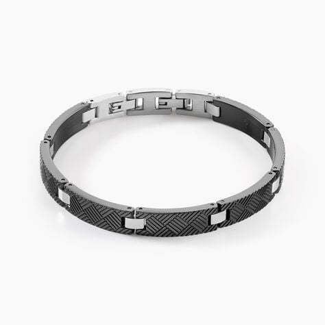 Bracelet Phebus Him Acier Blanc Et Noir - Bracelets cha&icirc;nes Homme | Marc Orian