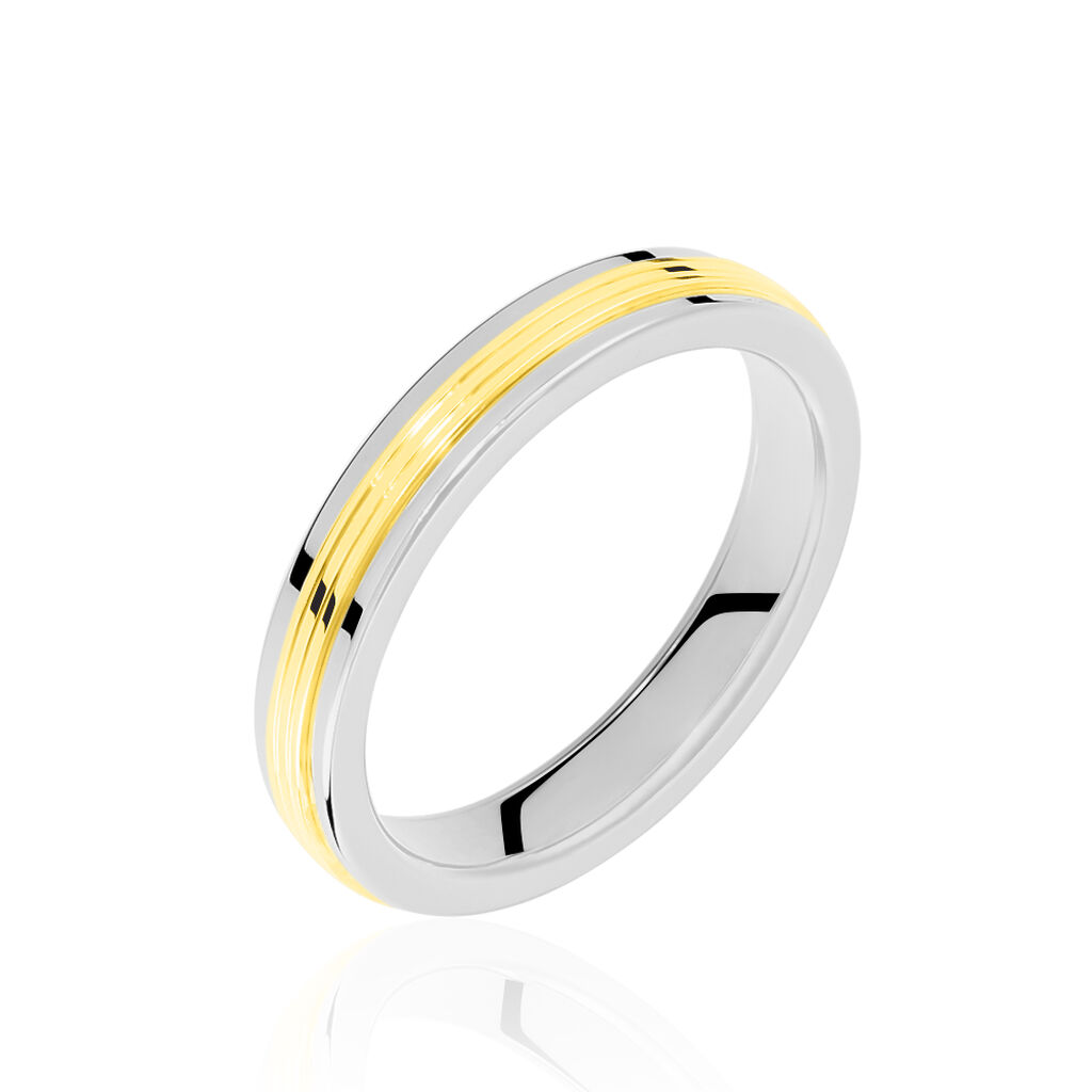 Alliance Shirlee Ruban Plat Or Bicolore - Alliances personnalisées Unisex | Marc Orian