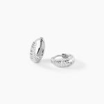 Cr&eacute;oles Ribbed Argent Blanc - Cr&eacute;oles Femme | Marc Orian
