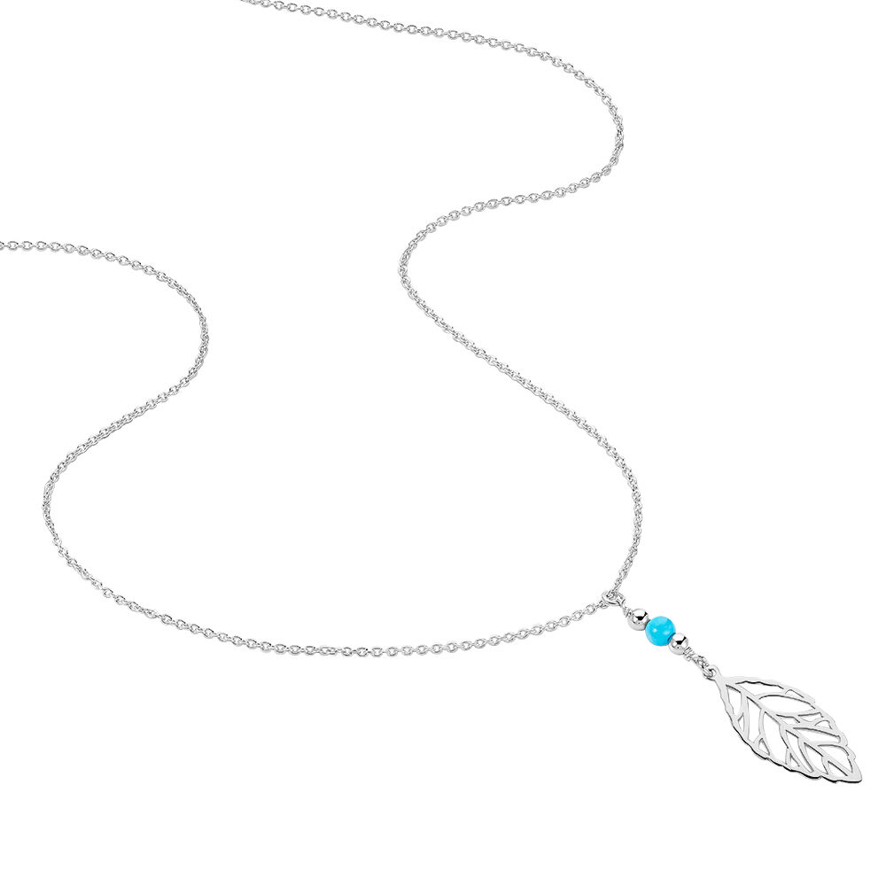 Collier Grethel Argent Blanc Turquoise - Colliers avec pierres Femme | Marc Orian