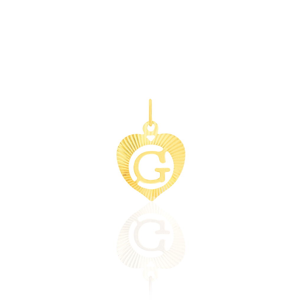 Pendentif Eudocie Coeur Lettre Or Jaune - Pendentifs Famille | Marc Orian