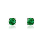Boucles D'oreilles Puces Argent Blanc Dwight Oxydes De Zirconium - Puces Femme | Marc Orian